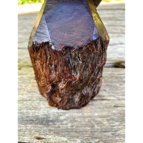 Vintage Heavy Carved Wood Quail Bird Sculpture - Picture 6 of 14